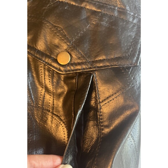 Vintage Napoline Leather Outfitters Genuine Leather Jacket NRA Patch Men Sz XL - Picture 8 of 14